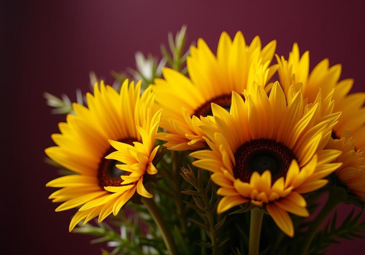 Lion's Mane Sunflower Arrangement